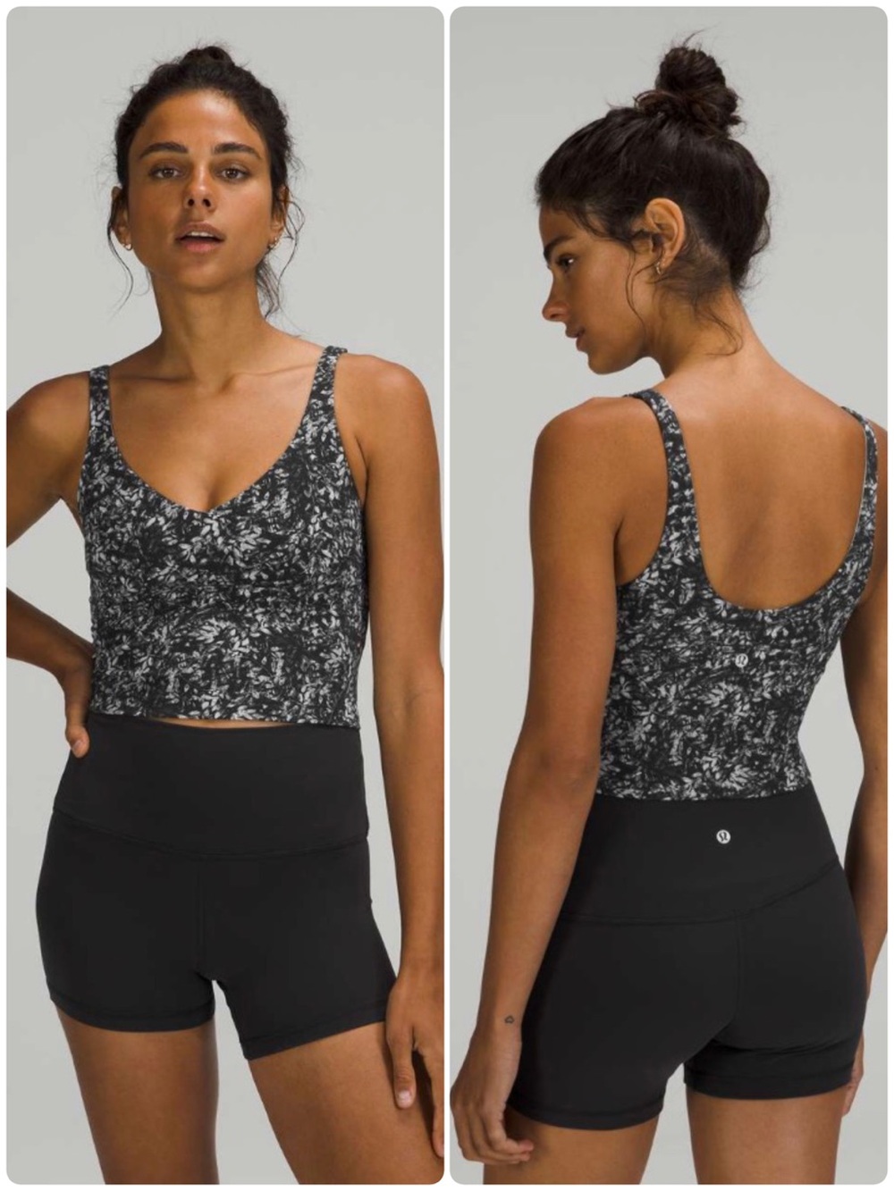 Lululemon Align Tank Top Bra Blossom Overlay Starlight Multi Black Size 6